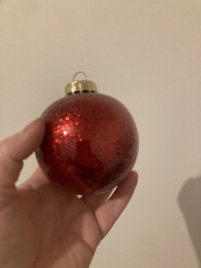 Personalised glitter bauble