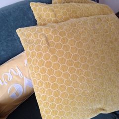 Yellow/mustard cushions