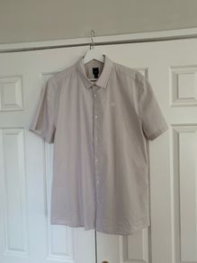 River Island Beige Check Short Sleeve Shirt