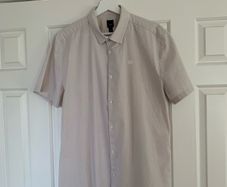 River Island Beige Check Short Sleeve Shirt