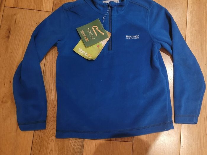Regatta Great Outdoors Kids' Hot Shot II Half Zip Fleece Oxford Blue Age 7/8 years
