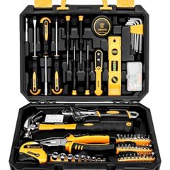 Tool Kit Set Box 100 Pieces Home Repair DIY Tools Basic Hand Toolbox Sets for Home