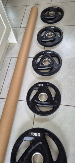 brand new olympic tri grip weight lifting set A