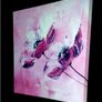 Brand New Abstract Pink Floral Canvas Art Image 2