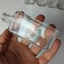 309 - Set of 5 Vintage Decorative Similar Size Collectible Clear Glass Bottles Image 2