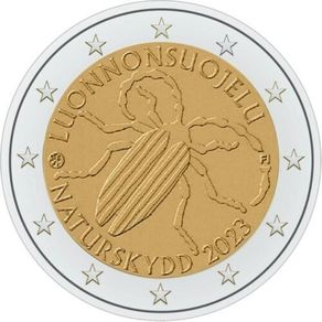 Finland 2 Euro Commemorative Coin 2023 - The First Finnish Nature Conservation Act Insect . UNCIRCULATED.