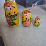 Vintage Russian Ussr Wooden 3 Piece Hand Painted Matryoshka Nesting Dolls Image 6
