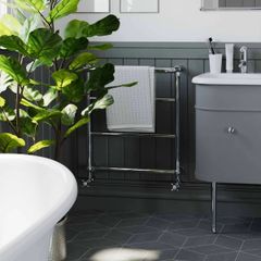 Burlington cleaver radiator / towel rail (chrome)