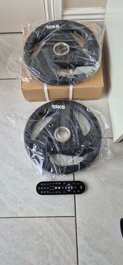 brand new 2x10kilo olymoic tri grip weight plates