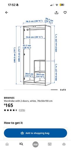 Ikea Brimnes Wardrobe