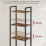 Bookcase Narrow  Standing Shelf with Doors, Metal Frame, Image 7