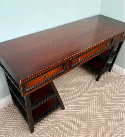 bookcase and desk
