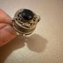 Vintage 925 Sterling Silver Secret Compartment Ring with Black Onyx Stone Image 2
