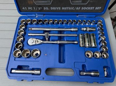Draper Expert 41 Pc 1/2" drive metric/af socket set