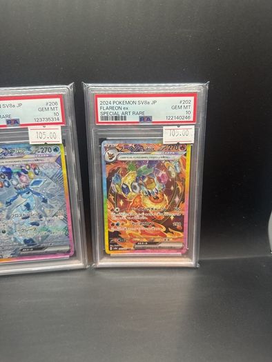 Glaceon ex 206/187 Psa 10 | Flareon ex 202/187 Psa 10 Pokemon Cards