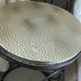 Kimba side tables - hammered metal golden top on black stylish legs Image 4