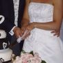 White Wedding Dress and Veil Image 8