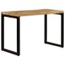 Dining Table 115x55x76 cm Solid Mango Wood and Steel Image 4