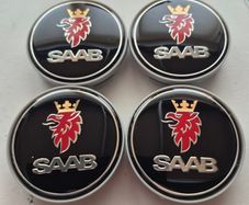 Black Saab centre caps - FREE POST
