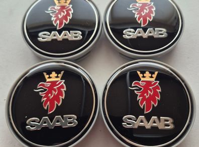 Black Saab centre caps - FREE POST