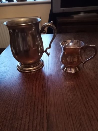 Old silver cups