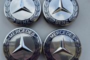 4 x Mercedes Centre Caps (Blue) FREE POST