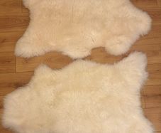 Pair of sheepskin rugs
