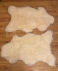 Pair of sheepskin rugs