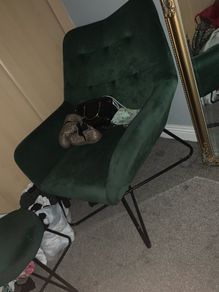 armchair and ottoman
