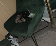 armchair and ottoman