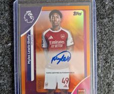 Topps Premier League Trading Cards Myles Lewis-Skelly 08/25 Autogragh