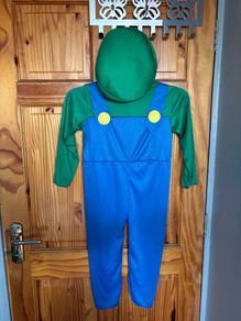Kids Boys Super Mario and Luigi Costume Plumber Bros Book Halloween Kids Fancy Dress