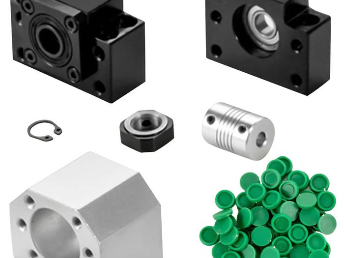 HGR20-1700mm Linear Guide Rail Kit Slide Rail with 1Pcs RM1605-1700mm Ballscrew with BF12/BK12 Kit Linear Slide Rail Guide Rail Square For DIY CNC Routers Lathes Mills