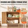 Rattan Storage Cabinet with 2 Magnetic Doors and Adjustable Shelves Image 3