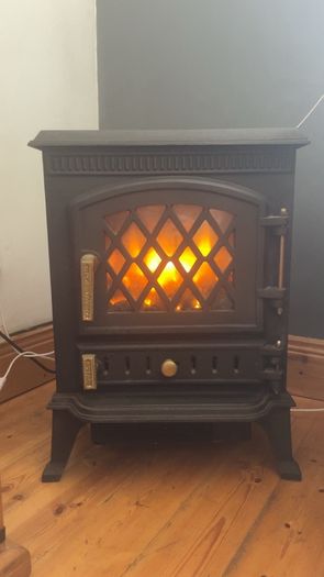 Vintage Cast Iron Style Electric Stove Fireplace Heater