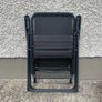 Folding Recliner Sun Lounger for Garden & Outdoor, with Cup & Phone Holder, Black Image 5