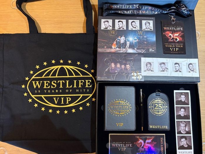 Westlife Anniversary VIP Box Set, Lanyard, Bag & An Post Stamps
