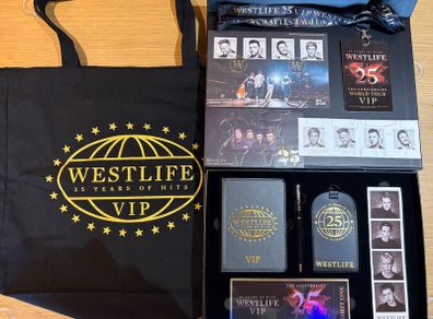 Westlife Anniversary VIP Box Set, Lanyard, Bag & An Post Stamps