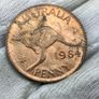 Australia 1964 penny uncirculated lustrous Image 3
