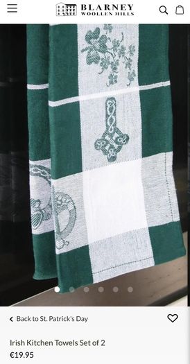 Irish tea towels from Irish Loom Linen Union fabric Brand new