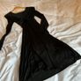 Ingenue black long sleeve v neck midi dress - twist front detail Image 5