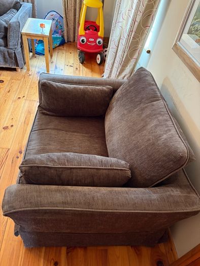 Feather And Down Two Seater Couch And Armchair