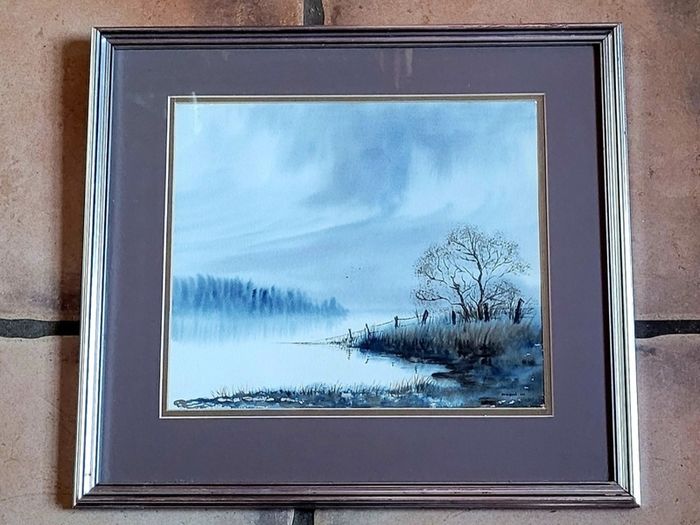 Vintage framed watercolour