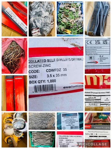 60,000 Collated Plasterboard Gun Screws Job Lot Clearance Plasterers Supplies