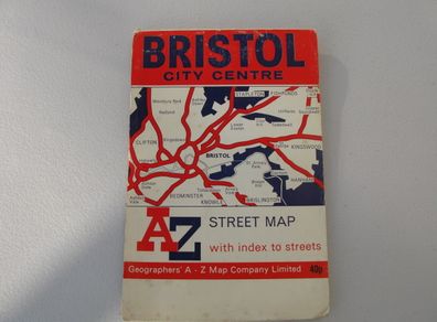 Vintage Geographer's A-Z Bristol City Map