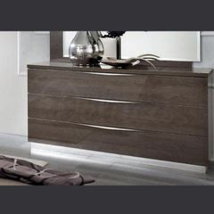 Italy made gloss Silver Birch  King Size Bed