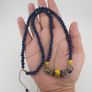 Antique Mosiac Style Gabri Glass Beads Pendant With African Blue Glass Beads Necklace Image 9