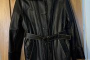 Beautiful Leather Trench Coat