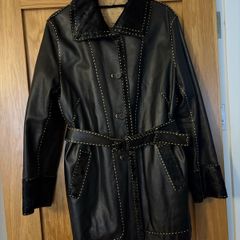 Beautiful Leather Trench Coat