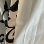 Ivory and Black Faux Silk Curtains 3 Pairs Available 86"w x 85"d Image 5